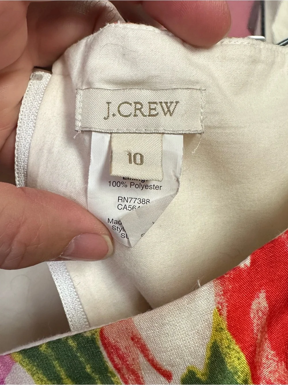 J Crew Ella Garden Silk Floral Print strapless dress